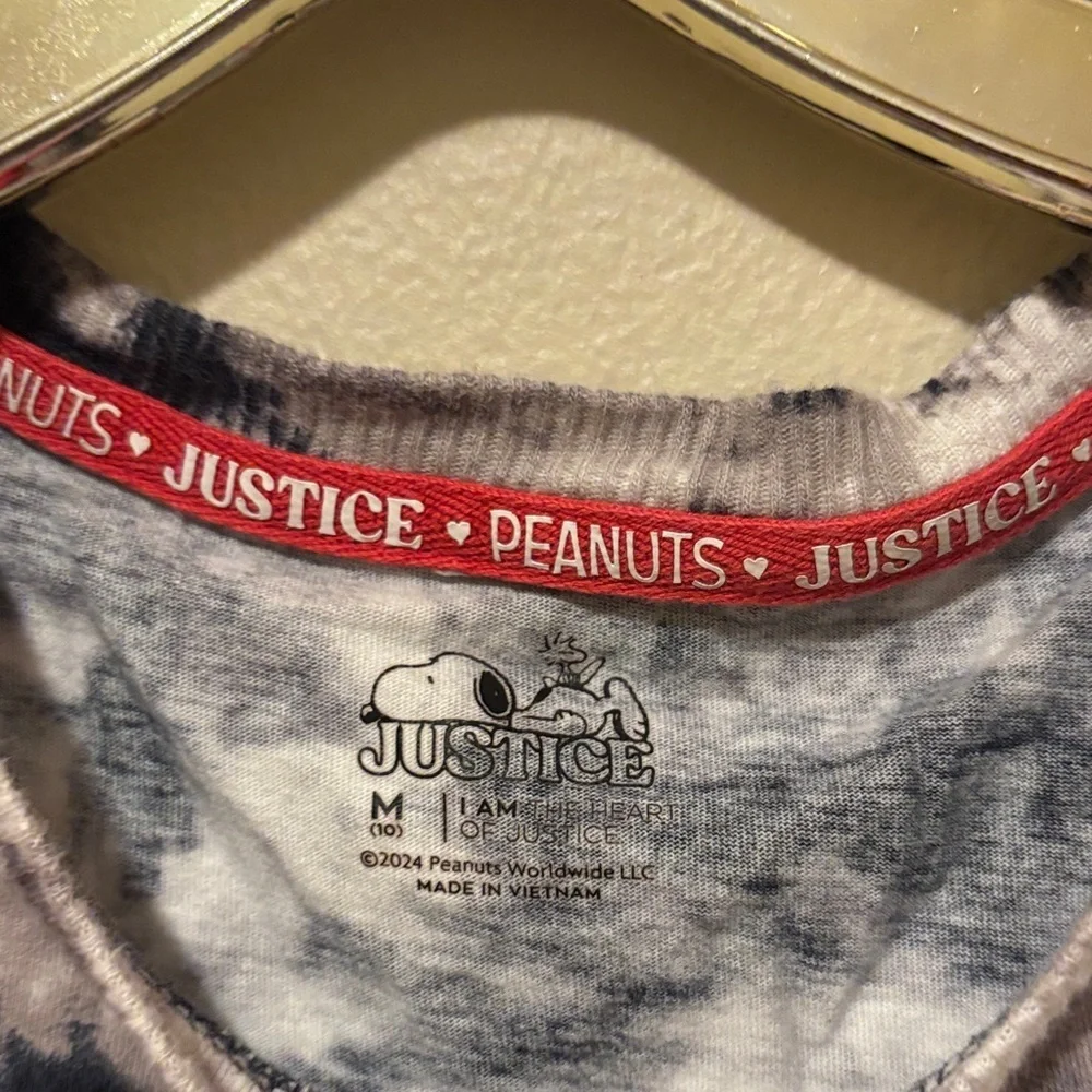 Justice Black and White Tie-Dye Snoopy T-Shirt